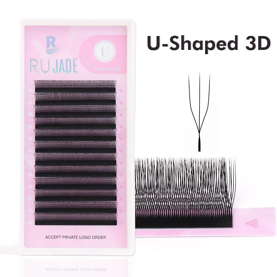 2D Y Single Tip Eyelash Extension 3D 4D W Natural Soft Wispy Eyelashes Individual False Lashes Mesh Net Cross Lash Makeup Cilio