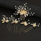 5 Pcs Crystal Luxury Hair Accessories Set Sweet Romantic Women's Bride Party Wedding Accessories Jewelry Hair Clip Hair Comb Set