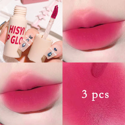 6 Colors Matte Velvet Lip Glaze, Natural Long-Lasting Highly Pigmented Lipstick, Portable Matte Finish Universal Lip Glaze Makeu