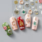 3D Winter Snowflakes Snow Globe Nail Sticker Cute Christmas Snowman Gold Star Nail Art Decals 5D Stickers Decorations Manicure