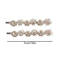 2pcs Sparkling Rhinestone Long Hair Clip Vintage Socialite Style Hairstyle Embellishing Wedding High-end Party Temperament Item