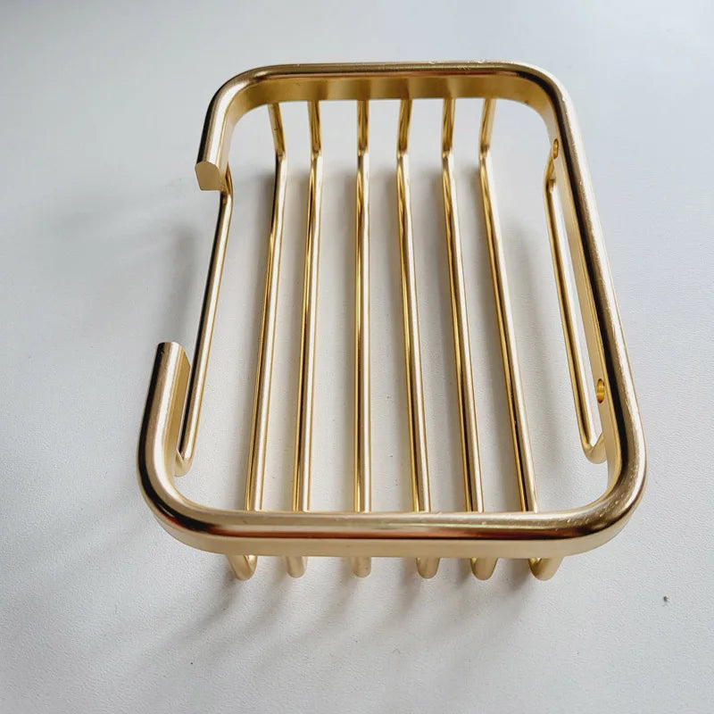 Gold Soap Dishes Soap Basket Wall Mounted Soap Dish Bathroom Accessories Bathroom Furniture Toilet Balcony Glass Soap Holder