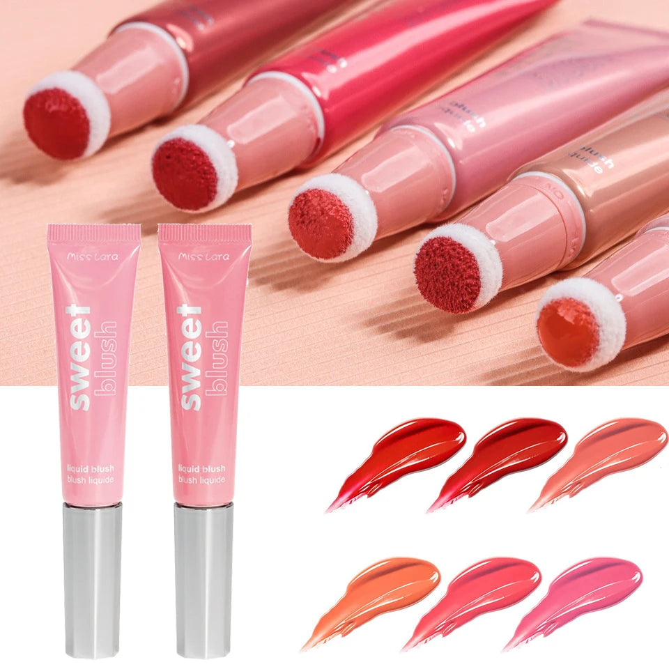Liquid Blush Velvet Matte Natural Cream Multi-use Cheek Eye Tint Peach Blush Soft Applicator Makeup Monochrome Face Blush Stick