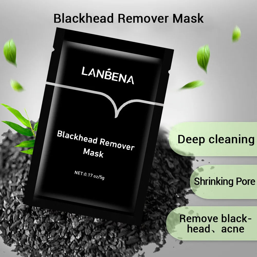 LANBENA Blackhead Remover Mask Shrinking Pore Deep Cleaning Hydrating Mask Improve Rough Skin Pores Peel Off Mud Mask Skincare