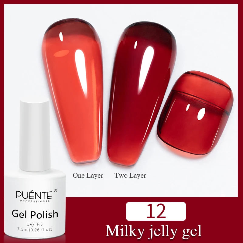 PUENTE 7.5ML Golden Gems Cat Magnetic Gel Nail Polish Pink Brown Blue Colors Golden Glitter Cat Eye Soak Off UV Nail Art Varnish