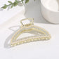 New Pearl Diamond Plate Hair Claw Clip Non-slip Metal Large Shark Clip Crab Hair Clip Women Hair Clips Accessories