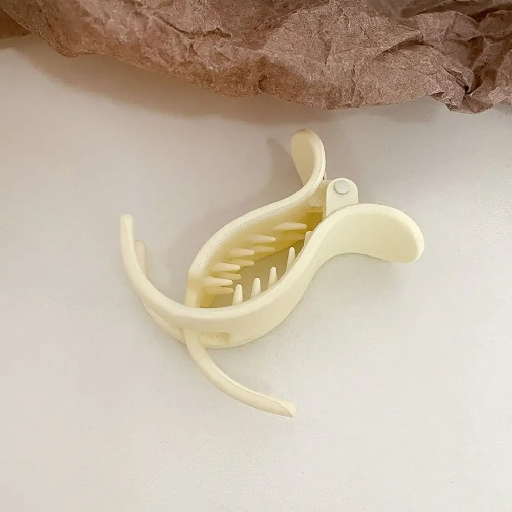 Solid Color Ponytail Hair Clip Fashion Hair Accessories Headdress Hairpin Simple Headwear Small Hair Claw Clips Girls