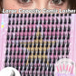 80 Clusters of Brown Natural Fox-Style Cat Eye False Eyelashes Makeup Tools, Natural Segmented Eyelash Bundles Makeup Tools