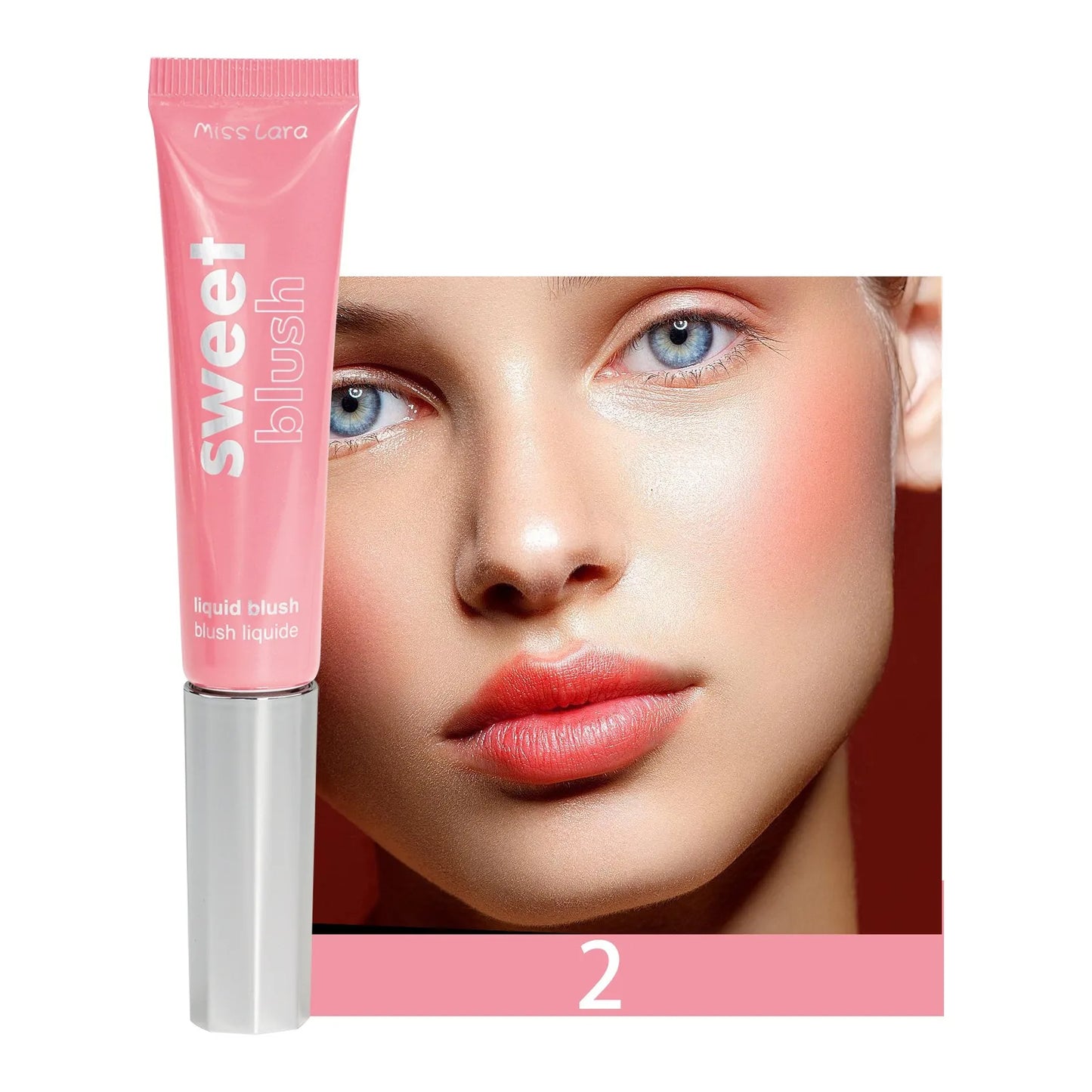 Liquid Blush Velvet Matte Natural Cream Multi-use Cheek Eye Tint Peach Blush Soft Applicator Makeup Monochrome Face Blush Stick