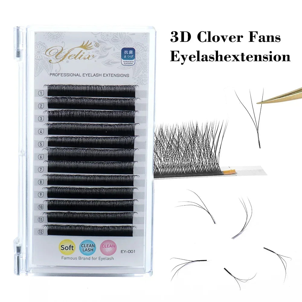 Yelix W Shape Lashes Soft Clover 3D Mink Lashes Cilios W Eyelash Extension Supplies Fake Eyelashes 1 Real Frete Gratis Natural