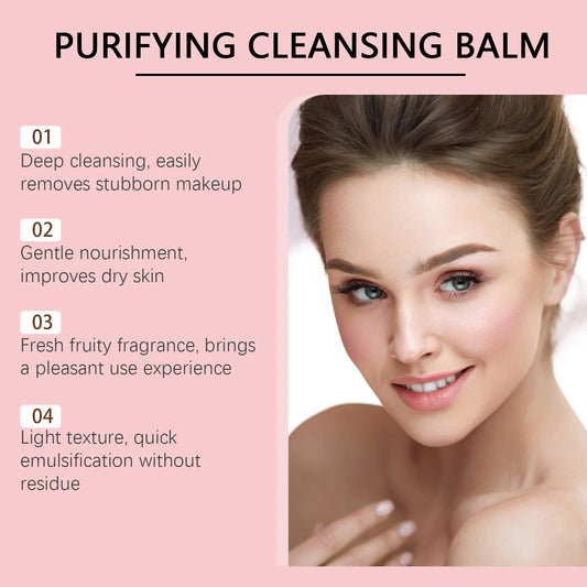 Hanchobit Strawberry Makeup Remover Balm Sunscreen Removal Moisturizing Skin Cleansing Oil Control Smooth Korean Cleansing Balm