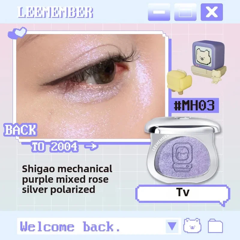 LEEMEMBER DreamCore Series Multi-purpose Cream Eyeshadow Highlighter Glitter Brightening Powder contour palette