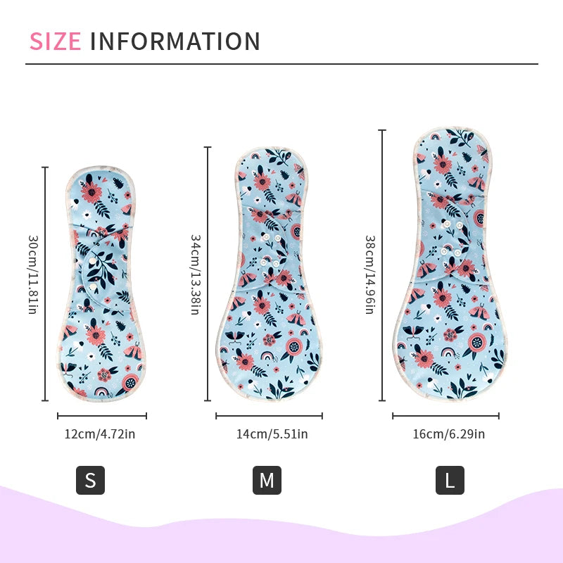 2pcs Reusable Menstrual Pads Heavy Flow Overnight Daily Pads Panty Gasket Washable Sanitary Cotton Pads for Women New Arrival