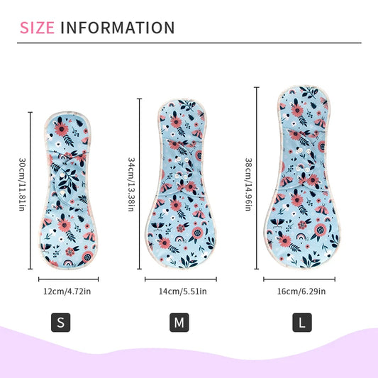 2pcs Reusable Menstrual Pads Heavy Flow Overnight Daily Pads Panty Gasket Washable Sanitary Cotton Pads for Women New Arrival