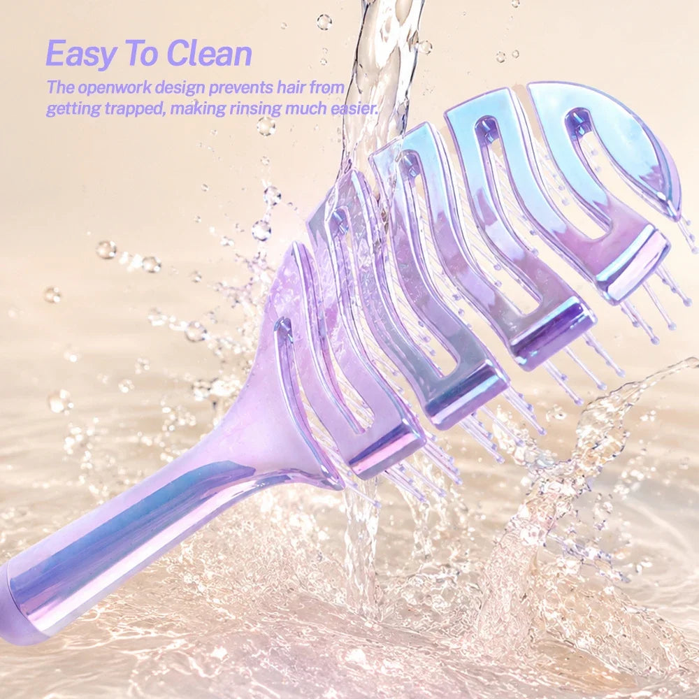 Hollow Out Hair Brush Scalp Massage Combs Detangling Hairbrush Dry And Wet Use Quick Drying Salon Hairdressing Stying Tools