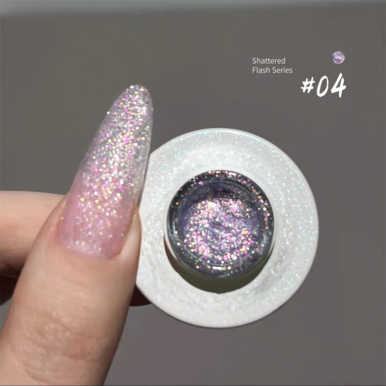 MIANEL 1-12PCS Star-chasing Moon-chasing Gel Nail Polish 2026 Popular Whitening Strobe Sequin Flashing Nail Polish White Nails