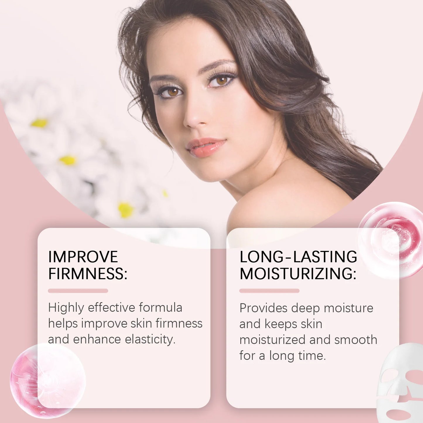 Bio-Collagen Real Deep Mask Hydrolyzed Collagen Soluble Rejuvenation Pore Shrinking Brightening Refresh Moisturizing Sheet Mask
