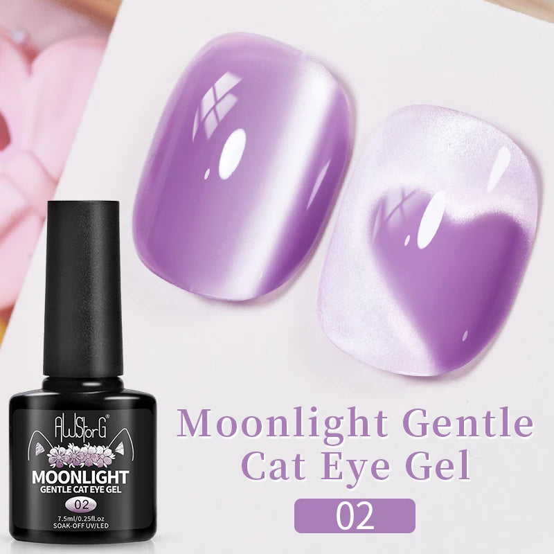 AWStorG 7.5ml Starlit Cat Magnetic Gel Nail Polish Must need Black Gel-Polaris Light Soak Off UV Gel Varnis Semi Permanent DIY