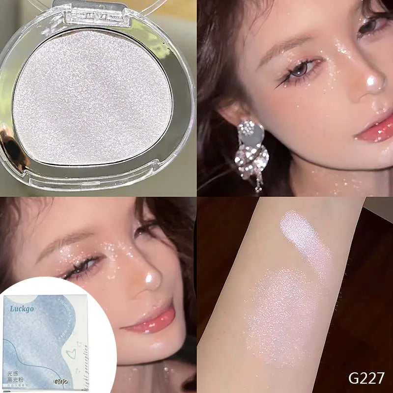 Light Perception Highlighter Powder Makeup Diamond Glitter Eyeshadow Palette Bright Shiny Illuminator Face Eye Makeup Cosmetics
