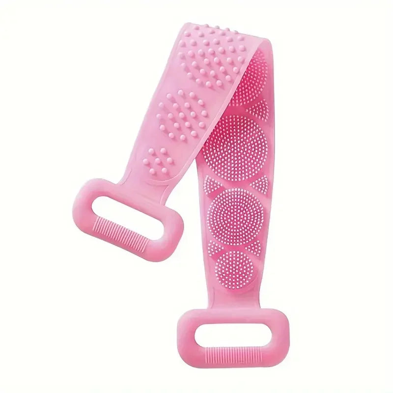 Body Silicone Brush Scrub Body Exfoliating Sponge Brush Bathroom Shower Back Brush Bath Scrub Clean Tool Stain Removal Bath Belt