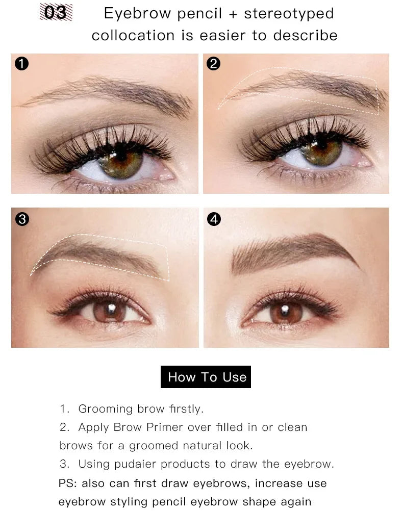 Free Shiping 3D Styling Brow Gel Eyebrow Pencil Set Makeup Combination 2 In 1 Natural Eye Brow Enhancer Pen Gels Kit Cosmetics