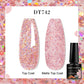 MEET ACROSS 160 Colors 7.3ml Gel Nail Polish Vernis Glitter Sparkly Semi Permanent Soak Off LED UV Gel Varnish Nail Art Manicure