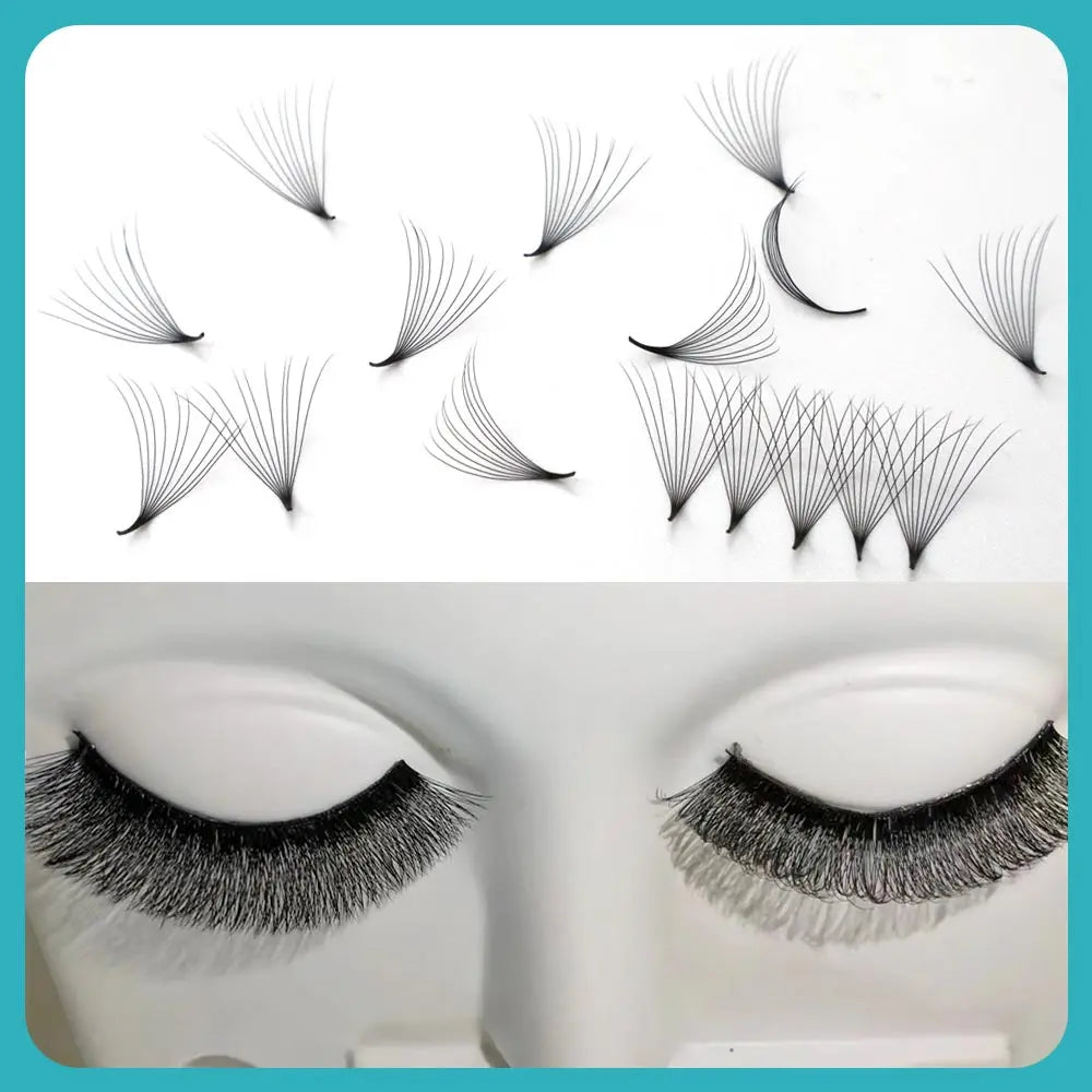 Bulk Lashes Pre Made Fan Short Stem 500 Fans Russian Volume Lashes Premade Fans Volume Lash Individual Eyelash Extension