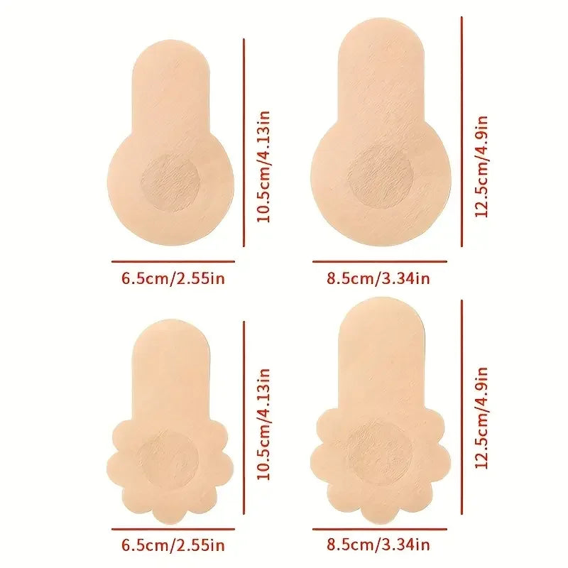 Disposable Lift Nipple Covers Invisible Breast Pads Non-woven Thin Invisible Bra Self-adhesive Push Up Chest Patch Underwear