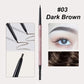 Double Headed Rotable Eyebrow Pen Black Brown Extremely Fine Eyebrow Pencil Lasting Natural Waterproof Matte Eye Brow Pencil