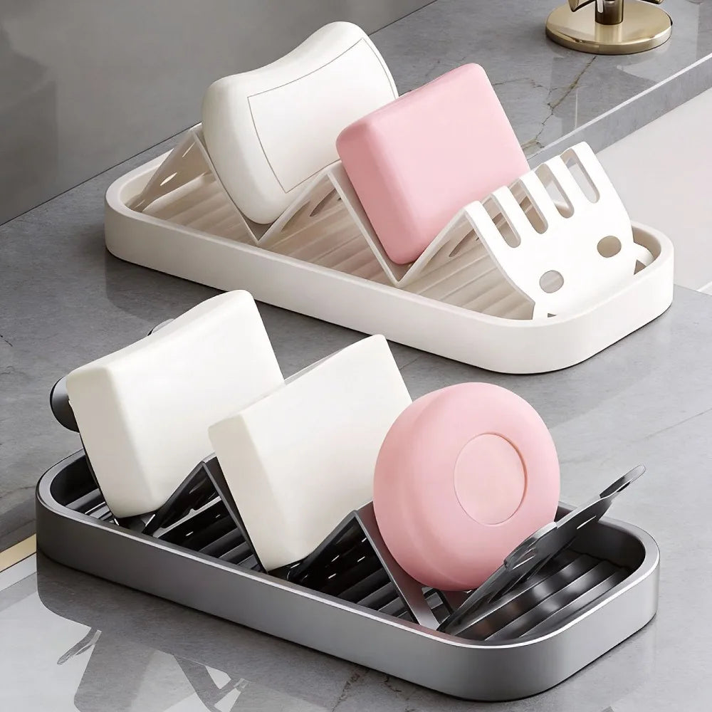 W Shape Soap Holder Creative Bathroom Soap Storage Rack Steel Soap Dish Holder Home Organizer Kitchen Bathroom Accessories 1PC
