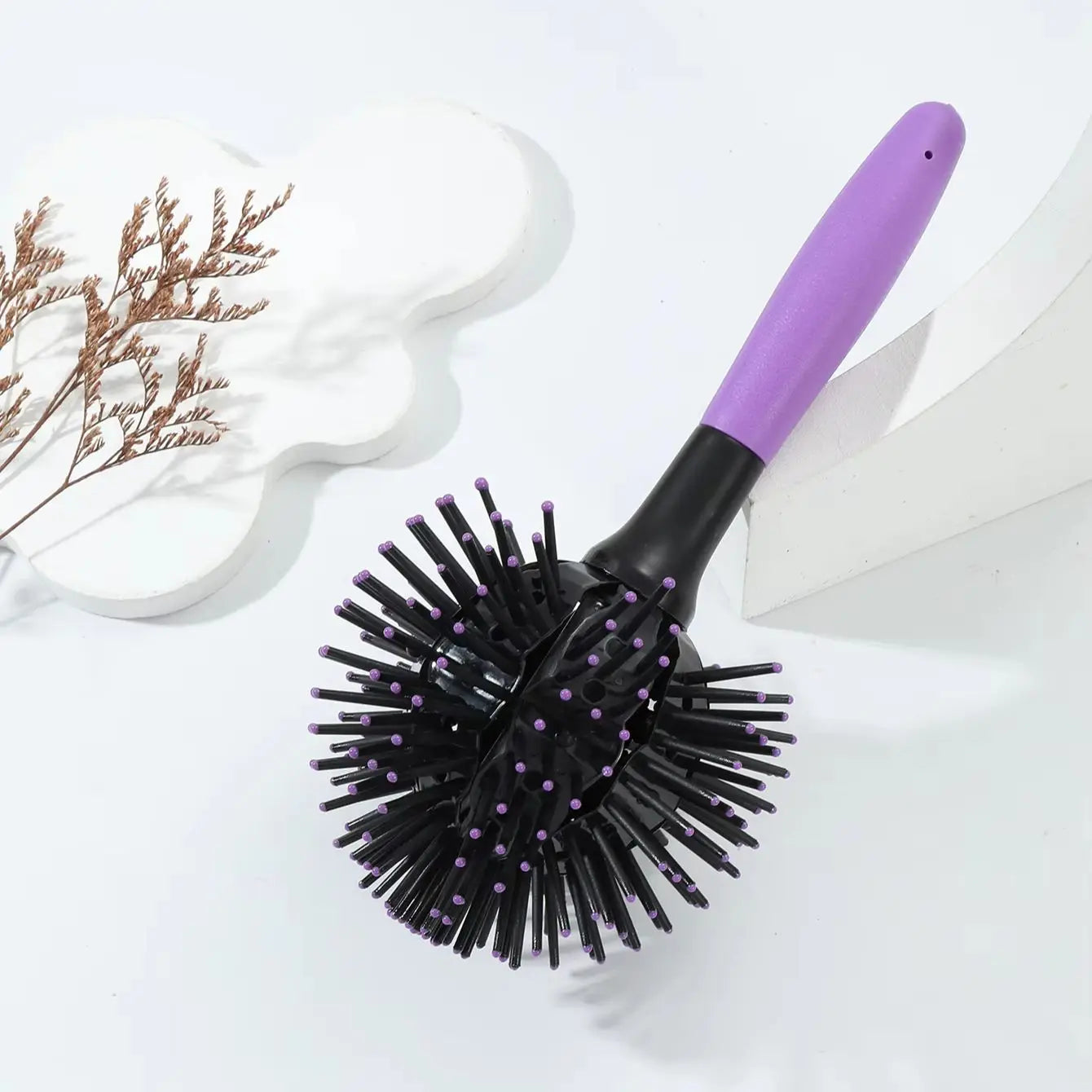 1 Piece of 8-in-1 Styling Hair Brush, Spherical Ball Brush Suitable for Wet and Dry Hair Special for Real Hair Wigs