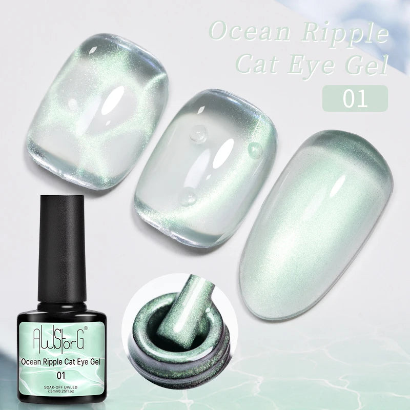 7.5ML Pink Blue Nail Gel Cat eye Semi Permanent Nail Art Soaking UV LED Nail Salon DIY Nail Salon Gel For Autumn And Winter