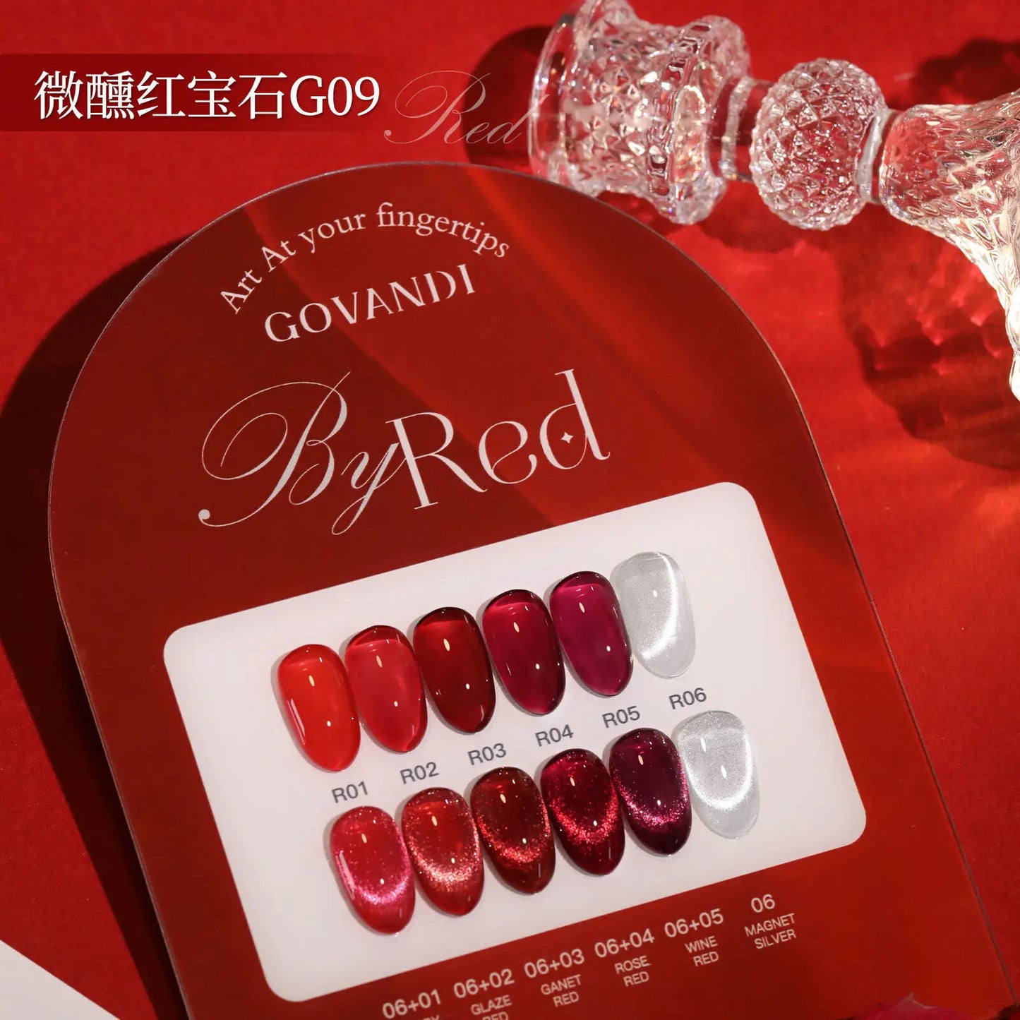 High Quality Christmas Gift Winter Red Nail Gel Set With Nail Polish Color Card UV Gel Kit For Professional Manicure Nail Salon
