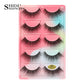 3D Faux Mink Lashes X05 Fluffy Wispy False Eyelashes 5Pairs Reusable Soft Volume Eyelashes Natural Look for Daily & Party Makeup