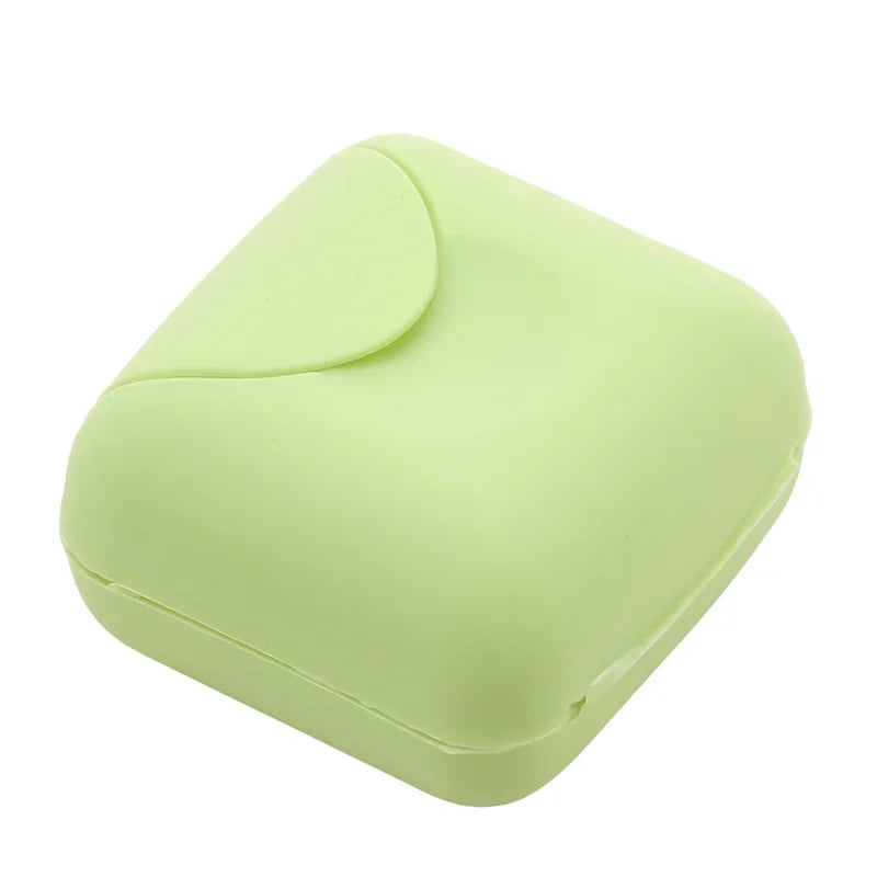 S/L Sizes Portable Travel Soap Box Container Bathroom Acc Home Plastic Soap-Boxes with Cover Candy Color Soaps Soap Holder