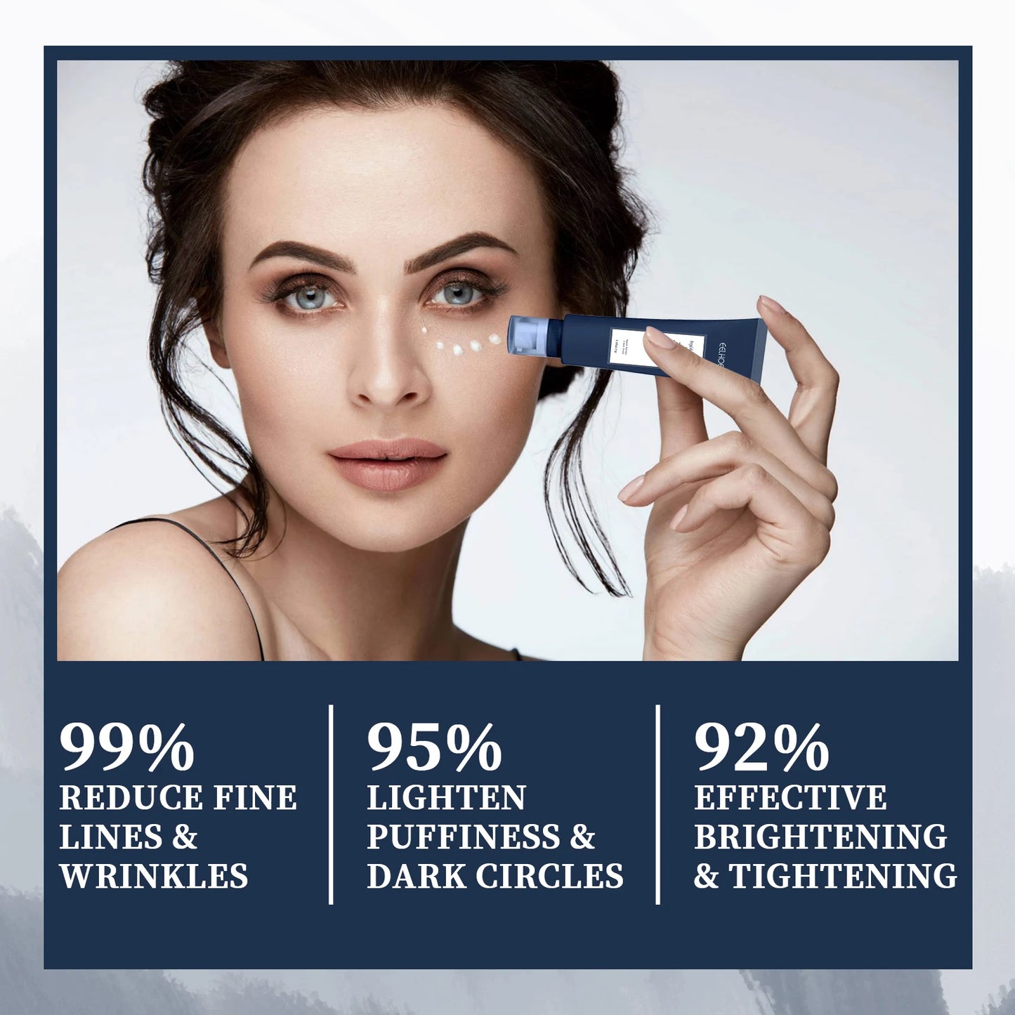 Hyaluronic Acid Eyes Serum Dark Circles Remover Fade Eye Bag Anti Puffiness Moisturizing Essence Massager Eyes Skin Care Product