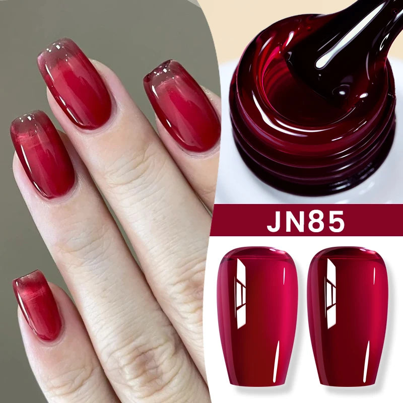 BORN PRETTY 10ml Jelly Nude Gel Nail Polish 50 Colors Semi Transparent Nail Art Nail Supplies Soak off UV LED Nails Gel Varnish