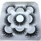 AMSDCN 5 Pairs 3d Mink Dramatic Volume Lashes Bulk Faux Thick Long Wispy Natural Mink Lashes Pack Short Wholesales Natural False