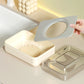 Soap Dish with Lid, Portable Travel Soap Box, Double Layer Drainable Soap Holder for Bathroom Shower Sink Countertop