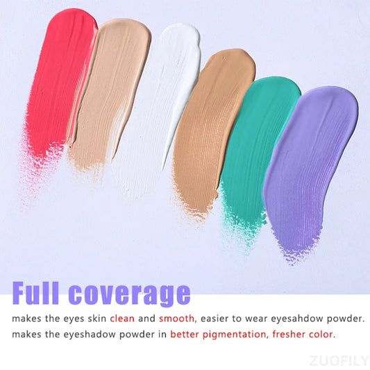 6 Colors Eyeshadow Primer Cream Long Lasting Waterproof Eye MakeUp Base Hot Artistic Eyes Makeup Tools Blogger Same Paragraph