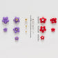 12Grids/Box Five-Petal Flower/Steel Beads Nail Art Charms Mixed-Size Flowers Gold/Silver Ball Rhinestones DIY Manicure Diamonds