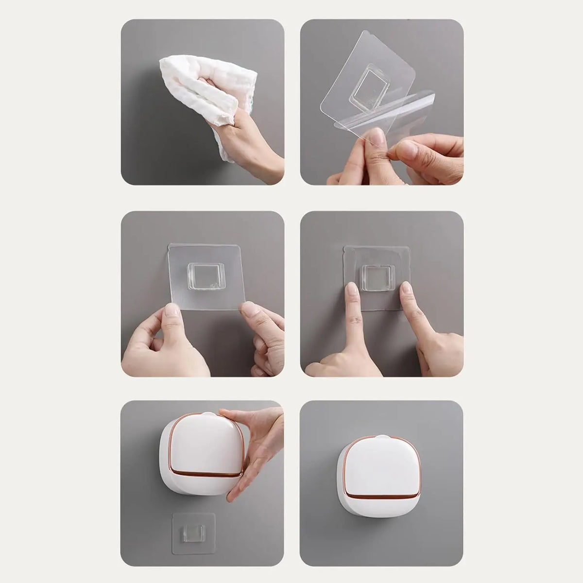 New Bathroom Home Wall Mounted Non Perforated Drain Soap Box