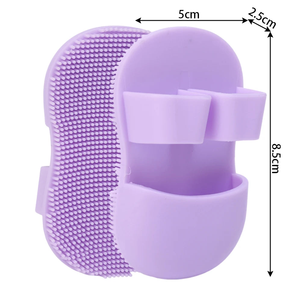Mini Finger Face Wash Brush Soft Silicone Deeply Clean Pores Remove Dead Skin Cells Makeup Brushes Baby Shampoo Baby Bath Brush