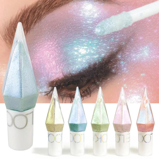 5Color Waterproof Chameleon Liquid Eyeshadow Shiny Long-Lasting Mini Sparkling Eye Shadow Metallic Pink Purple Stage Eyes Makeup