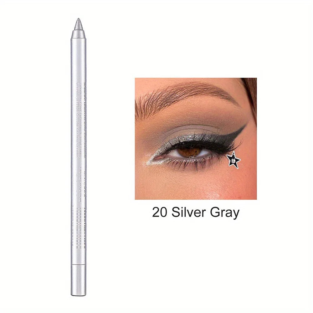 6 Color Colourful Eyeliner Pen High Pigment Pearly Shimmer Metallic Smokey Punk Gothic Eyeliner Long Lasting Waterproof