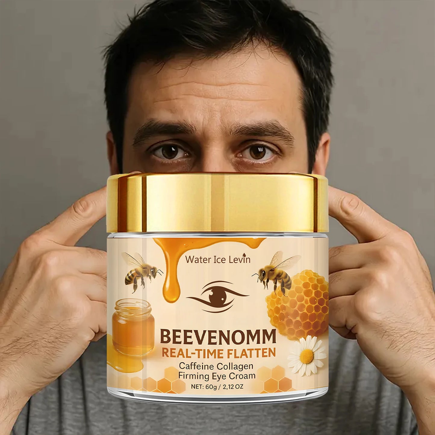 Bee Venom & Caffeine Firming Eye Cream - Collagen & Hyaluronic Acid Formula to Reduce Dark Circles, Wrinkles & Revitalize Skin.