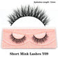 Half Eye Lashes Natural 3D Mink Short False Eyelashes Fluffy Wispy Cross Strip Fake Lashes Soft Half Eyelashes Extension Makeup