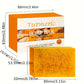 5Pcs Turmeric Soap Lemon Acids Handmade Soap Kojic acid soap Natural Skincare Bar for Moisturizing And Exfoliating Body And Face