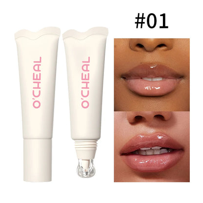 O'Cheal Liquid Lip Balm Moisturizing Hydrating Tinted Lip Oil Glass Lip Mirror Gloss Water Gloss Lip Glaze Anti-Cracking Lip Wrinkle Improvement Transparent Lip Gloss Multi-Color Options Fall/Winter Essential Item