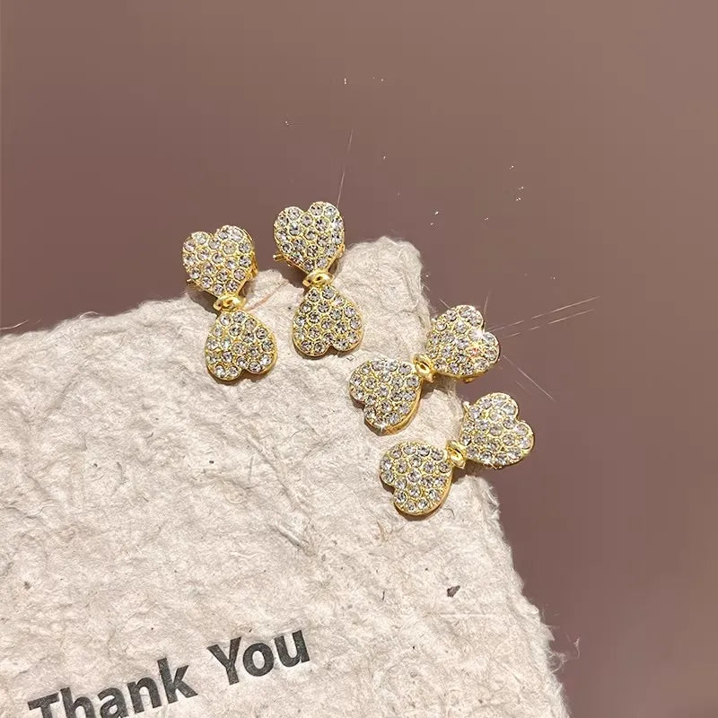 4pcs/set Elegant Mini Rhinestones Bow Hairpins For Women Girls Sweet Hair Ornament Small Hair Clips Fashion Hair Accessories